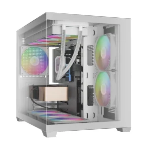 کیس کامپیوتر گیمدیاس مدل AURA GC10M V2 WH ARGB
