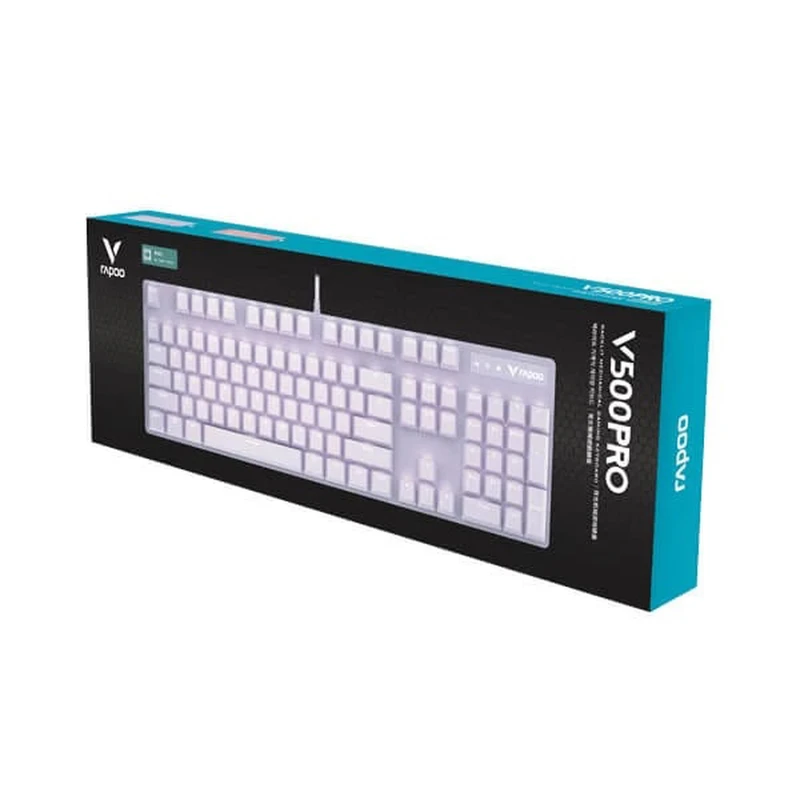 کیبورد مخصوص بازی مکانیکی رپو مدل V500PRO، مکانیکال سوییچ آبی، Full size، نورپردازی RGB - Image 7