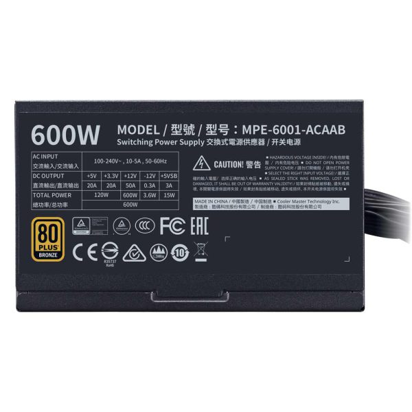 منبع تغذیه کولر مستر مدل MWE 600 BRONZE – V2 230V - Image 5