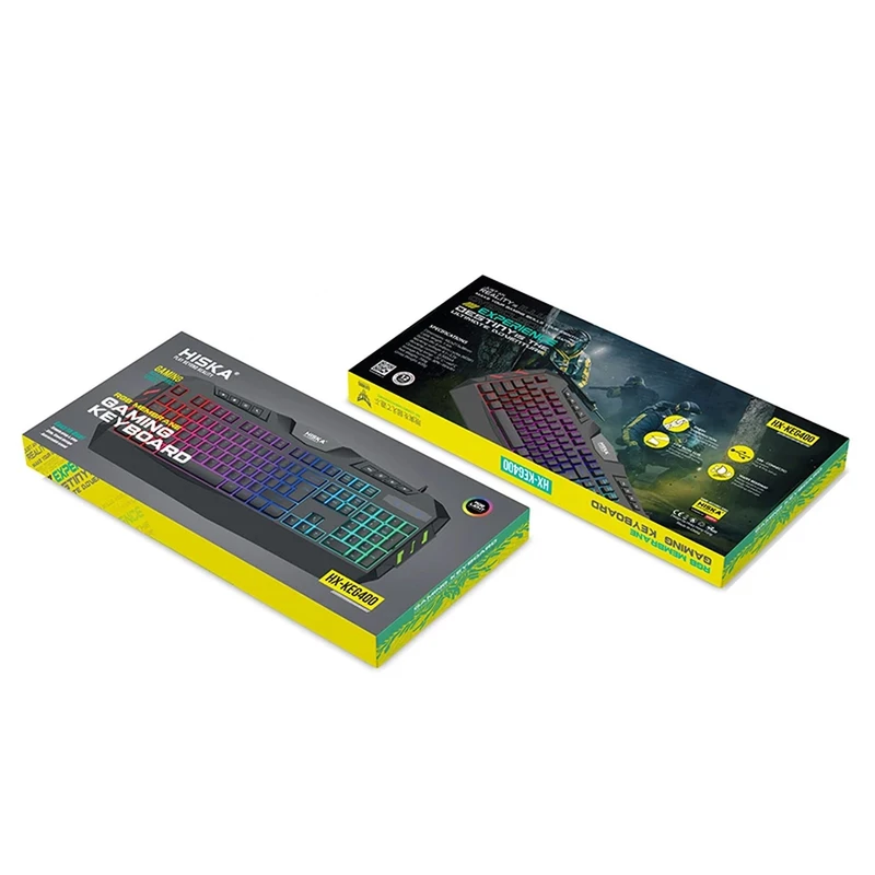 کیبورد گیمینگ هیسکا مدل HX-KEG400 RGB، سوییچ ممبران، Full-Size نورپردازی RGB - Image 3