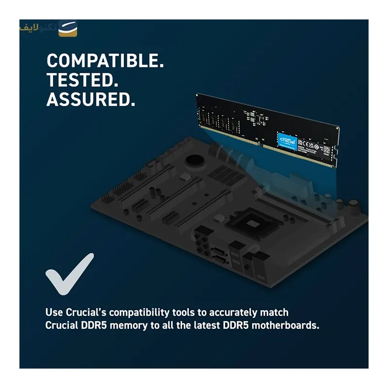 رم کامپیوتر DDR5 تک کاناله 4800 مگاهرتز CL40 کروشیال مدل CT8G48C40U5 ظرفیت 8 گیگابایت - Image 4